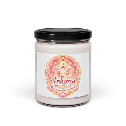Soy Candle — Ankoría Alchemy Scented 9oz Jar (Handmade Aromatic Home Accent)