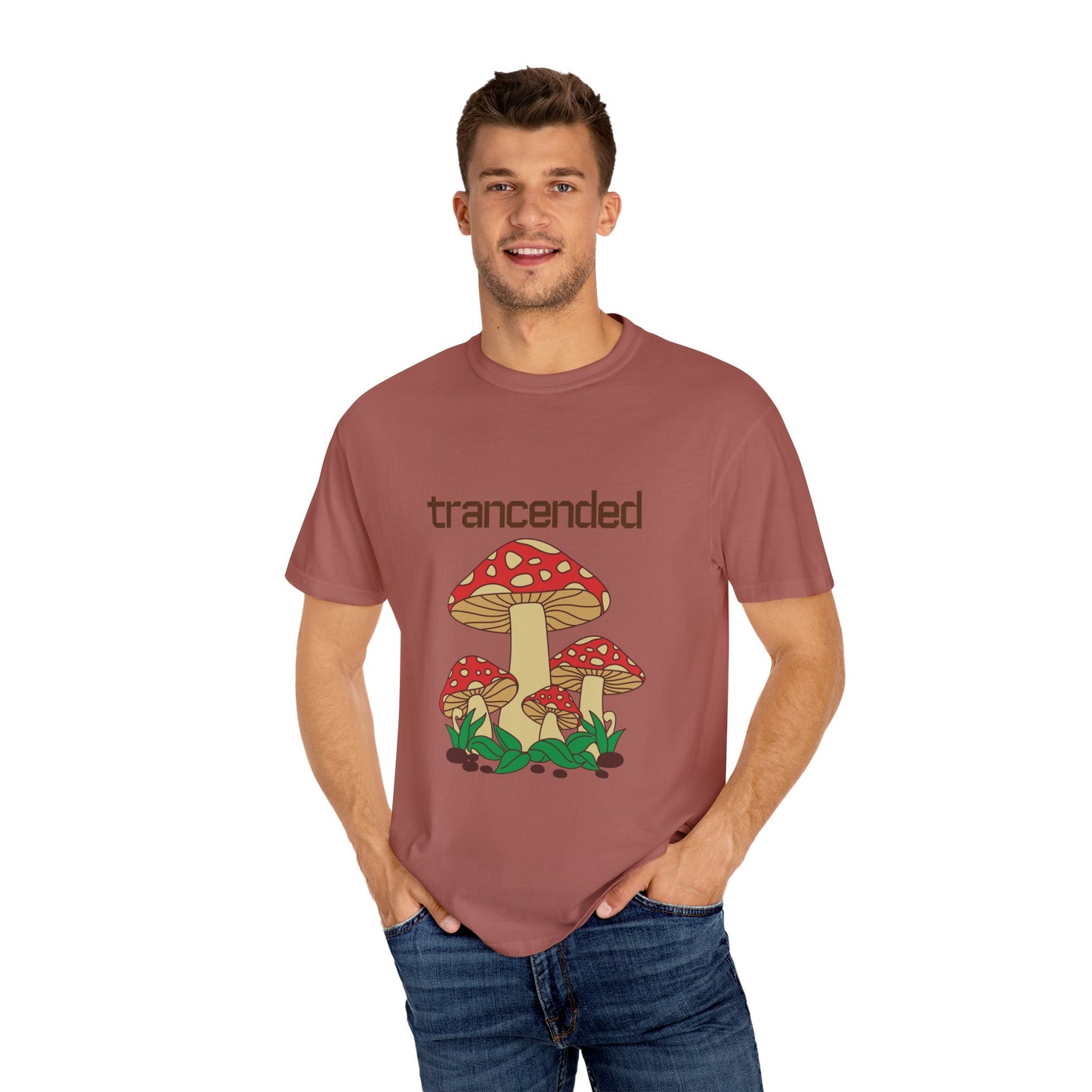 Trancended Mushroom Unisex Garment-Dyed T-Shirt