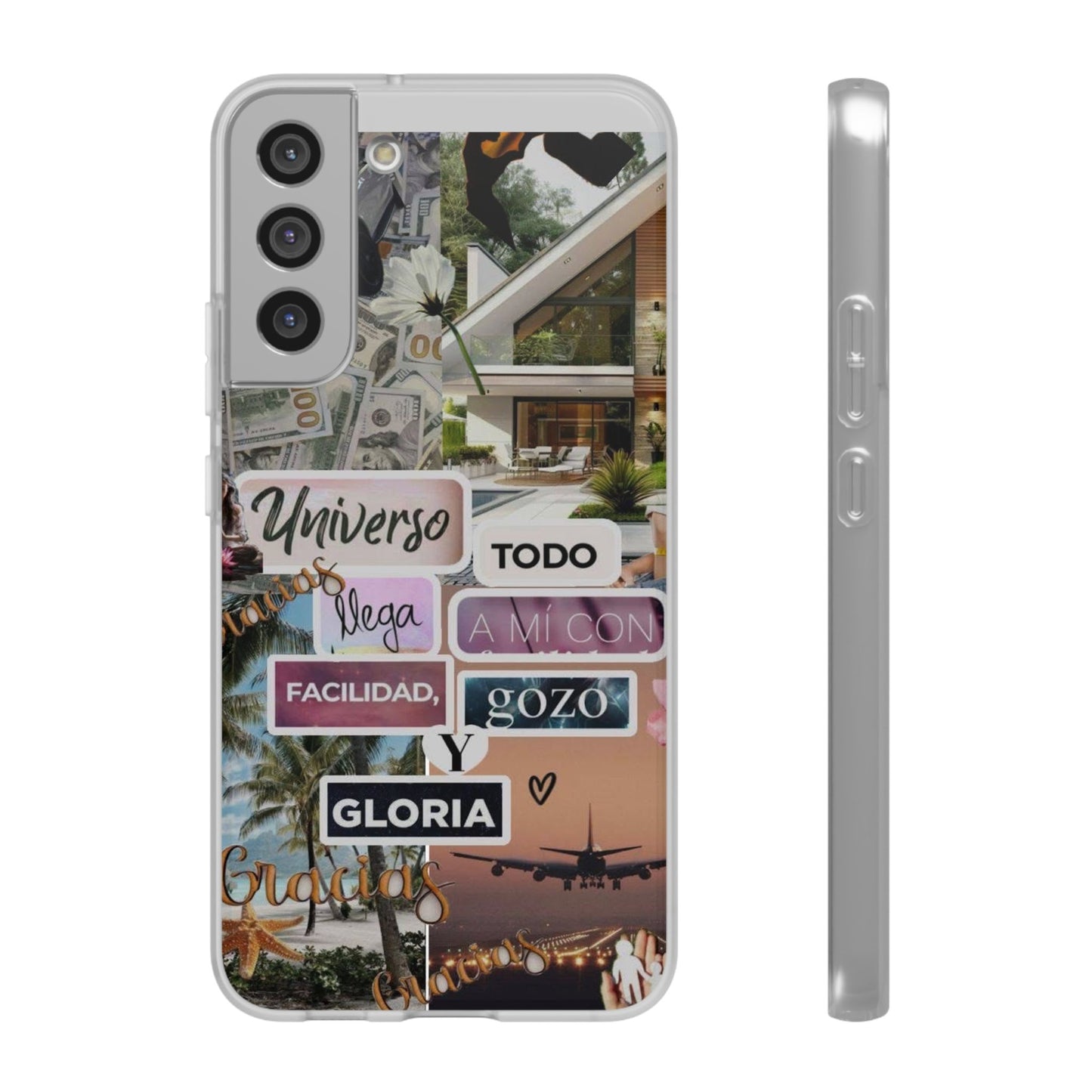 Vibrant Flexi Phone Case with Inspirational Quotes, Bohemian Style, Perfect Gift for Friends, Travelers, Birthdays, Everyday Use