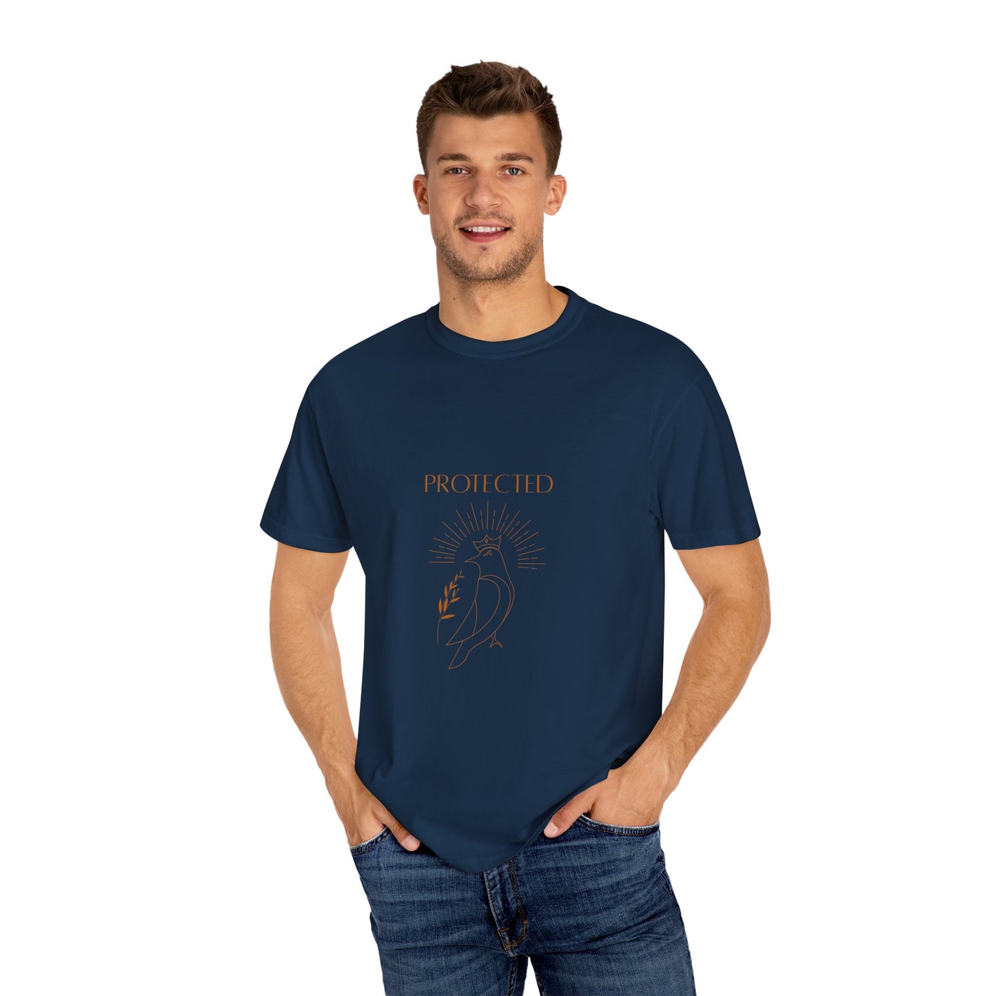 Protected Unisex Garment-Dyed T-Shirt | Nature-Inspired Graphic Tee