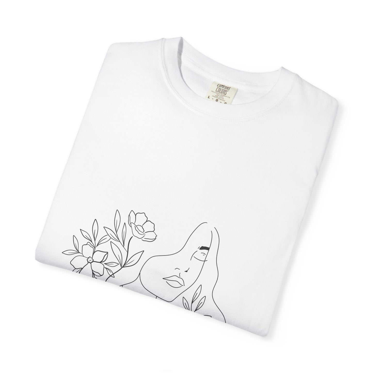 Divine Unisex Garment-Dyed T-Shirt - Floral Graphic Tee