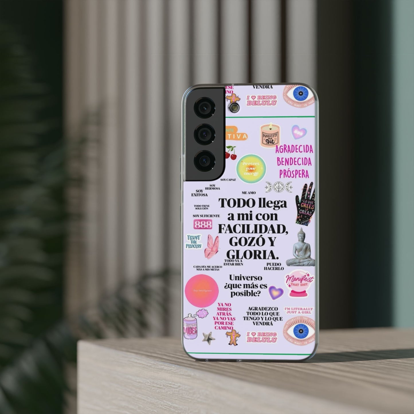 Positive Affirmation Flexi Cases for iPhone, Inspirational Phone Cover, Motivational Case, Gift for Her, Trendy Phone Protector