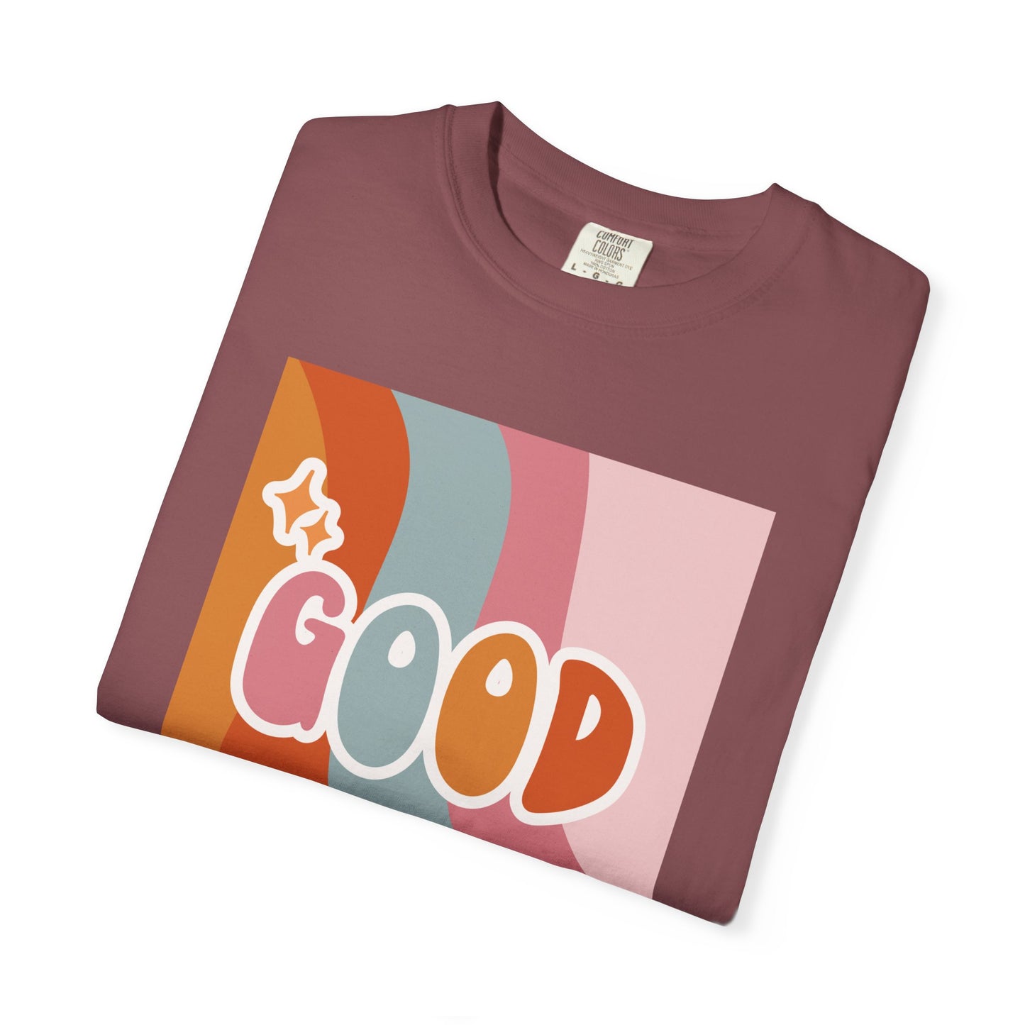 Good Vibes Unisex Garment-Dyed T-Shirt – Relaxed Fit Summer Tee