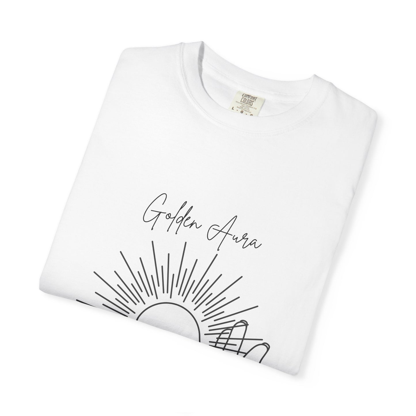 Golden Aura Unisex Garment-Dyed T-Shirt | Spiritual & Inspirational Tee | Perfect for Meditation & Mindfulness Gifts