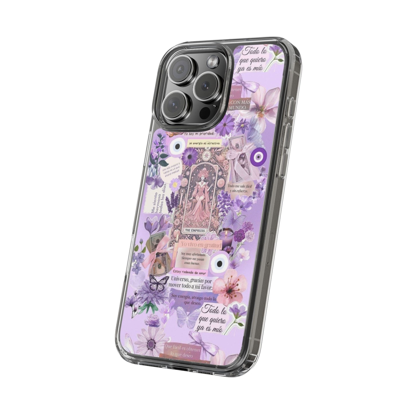 Beautiful Floral Phone Case, Clear Case, Cute Accessories, Gift for Her, Phone Protection, Trendy Tech