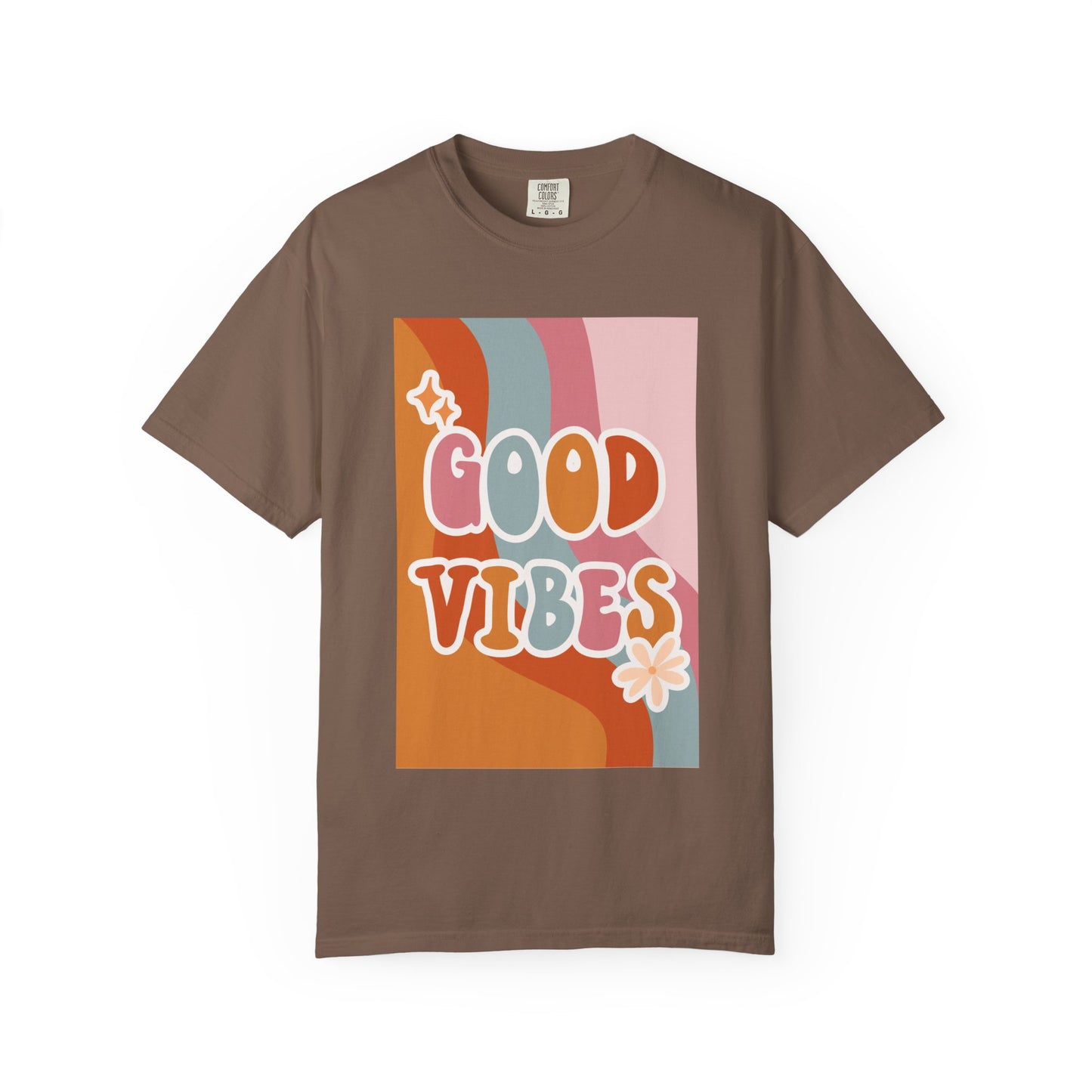Good Vibes Unisex Garment-Dyed T-Shirt – Relaxed Fit Summer Tee