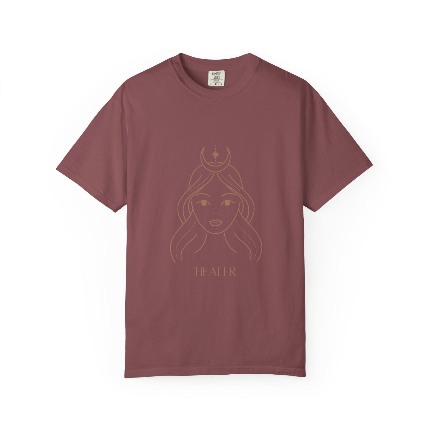 Healer Unisex Garment-Dyed T-shirt - Spiritual & Relaxed Vibe, Perfect Gift for Wellness Enthusiasts