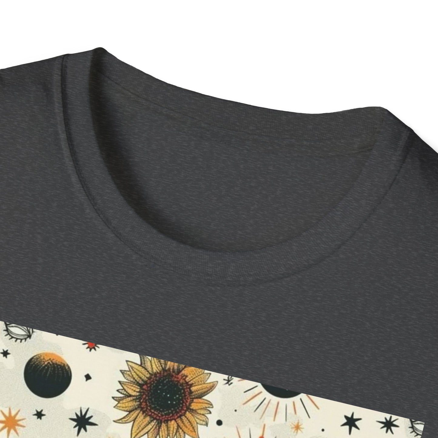 Boho Floral Graphic Tee, Unisex Softstyle T-Shirt, Casual Summer Wear, Perfect Gift, Astrology Lovers Shirt