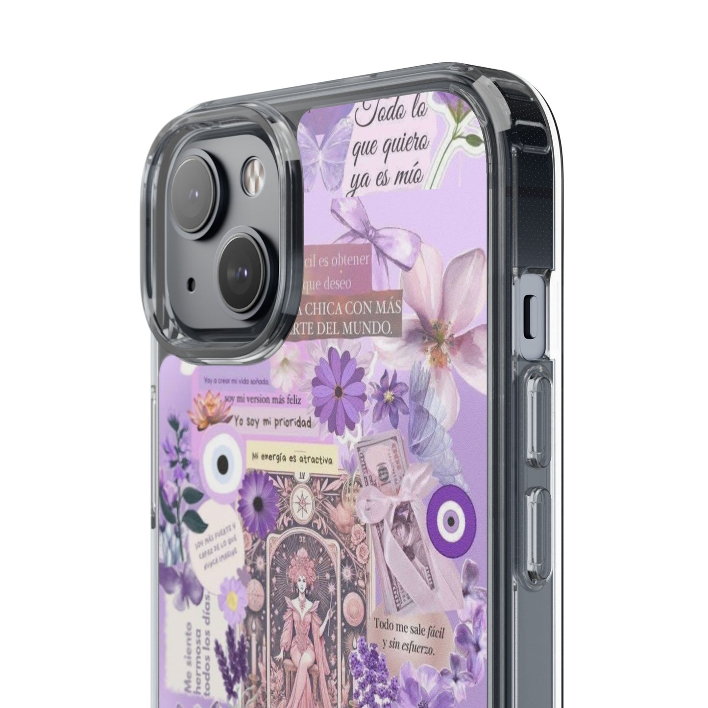 Beautiful Floral Phone Case, Clear Case, Cute Accessories, Gift for Her, Phone Protection, Trendy Tech