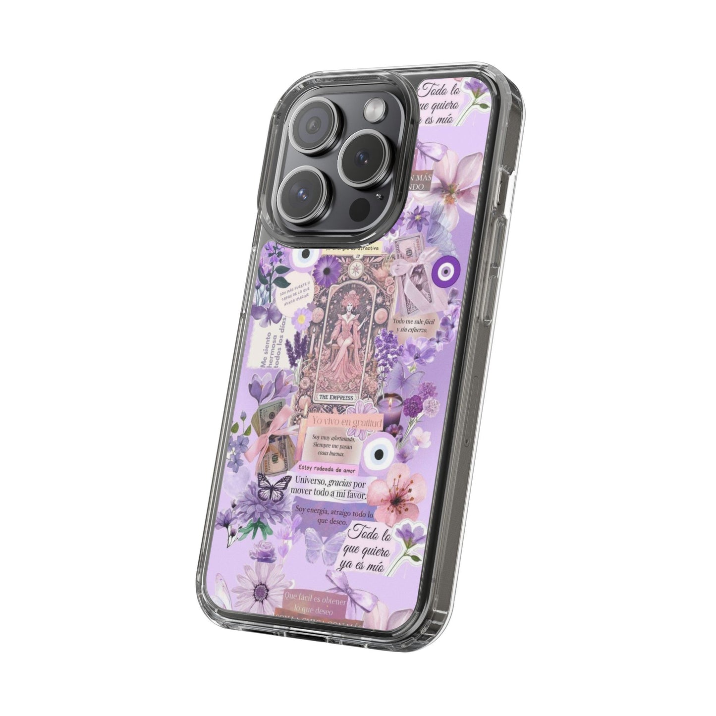 Beautiful Floral Phone Case, Clear Case, Cute Accessories, Gift for Her, Phone Protection, Trendy Tech