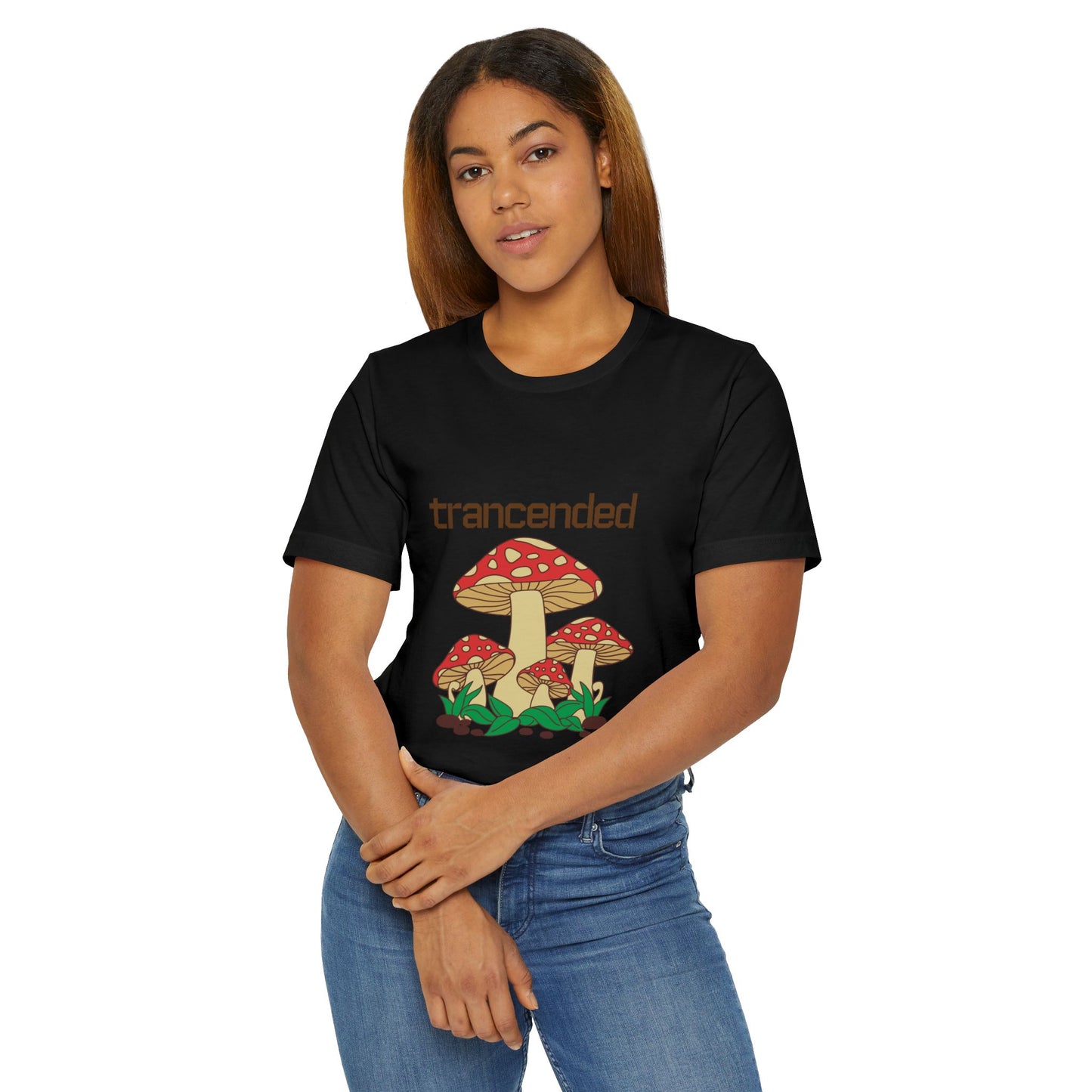 Trancended Mushroom Unisex Jersey T-Shirt - Nature Lovers Tee