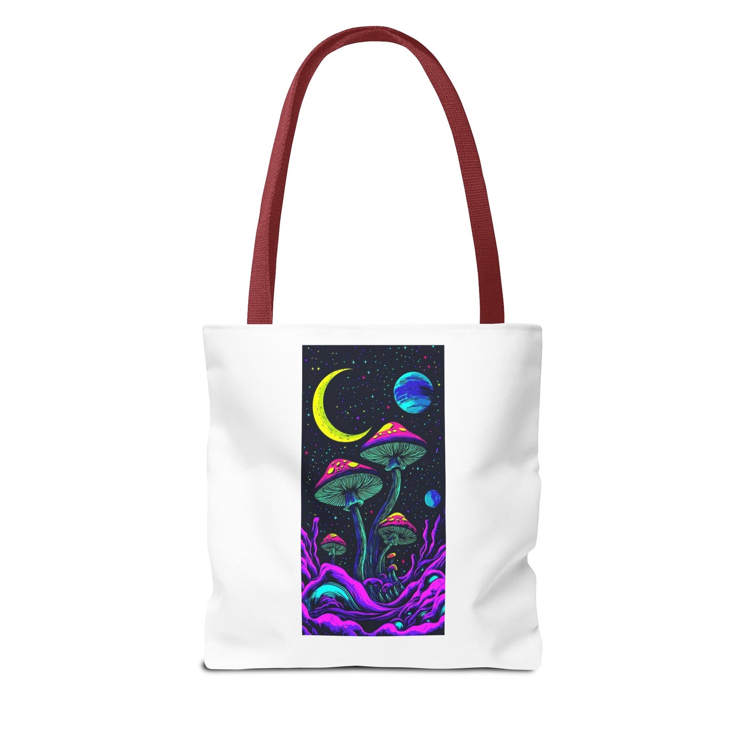 Cosmic Mushroom Tote Bag, Psychedelic Shopping Bag, Eco-Friendly Canvas, Festival Accessory, Gift for Nature Lovers, Boho Style