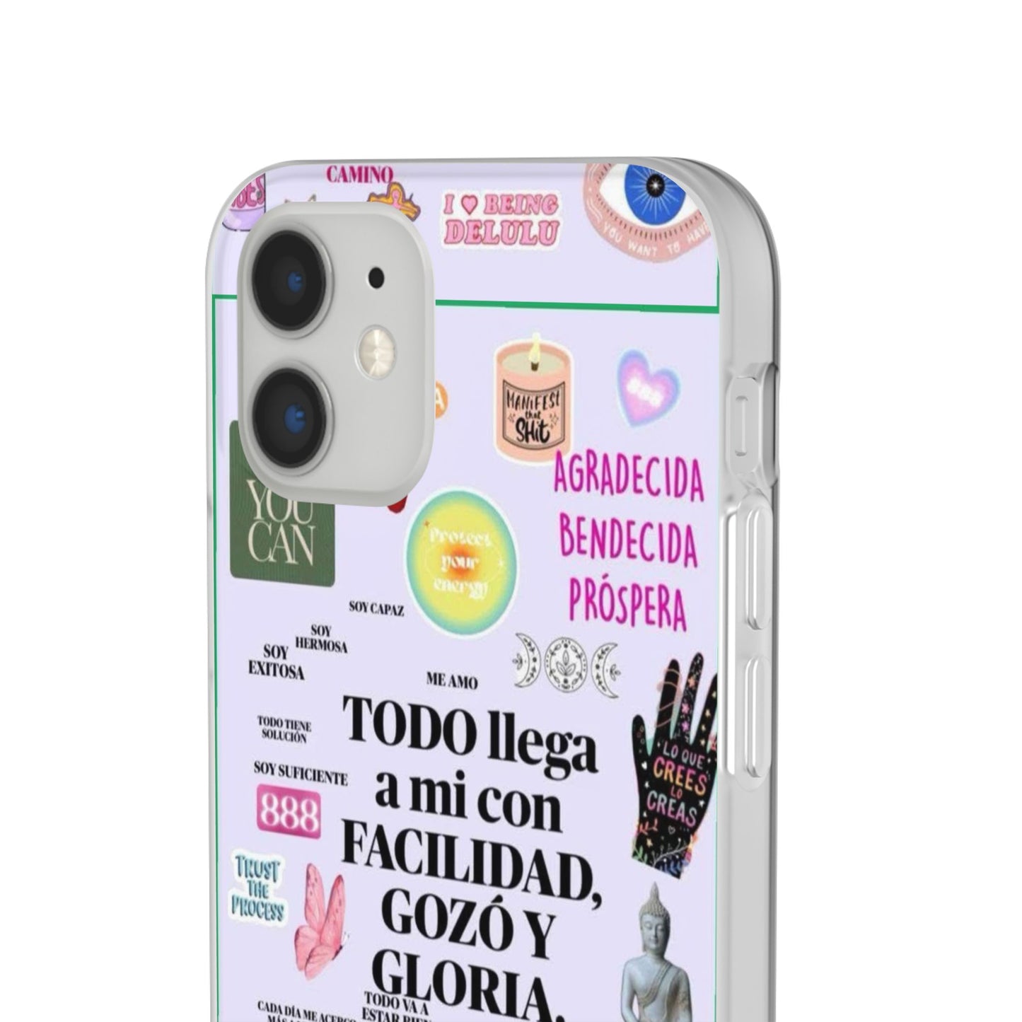 Positive Affirmation Flexi Cases for iPhone, Inspirational Phone Cover, Motivational Case, Gift for Her, Trendy Phone Protector