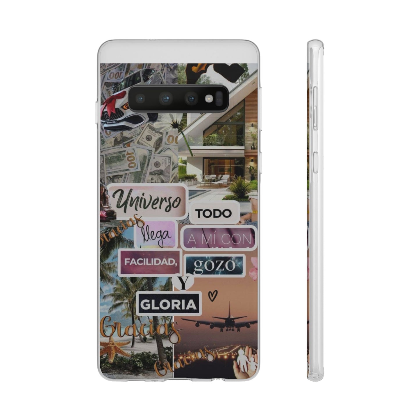 Vibrant Flexi Phone Case with Inspirational Quotes, Bohemian Style, Perfect Gift for Friends, Travelers, Birthdays, Everyday Use