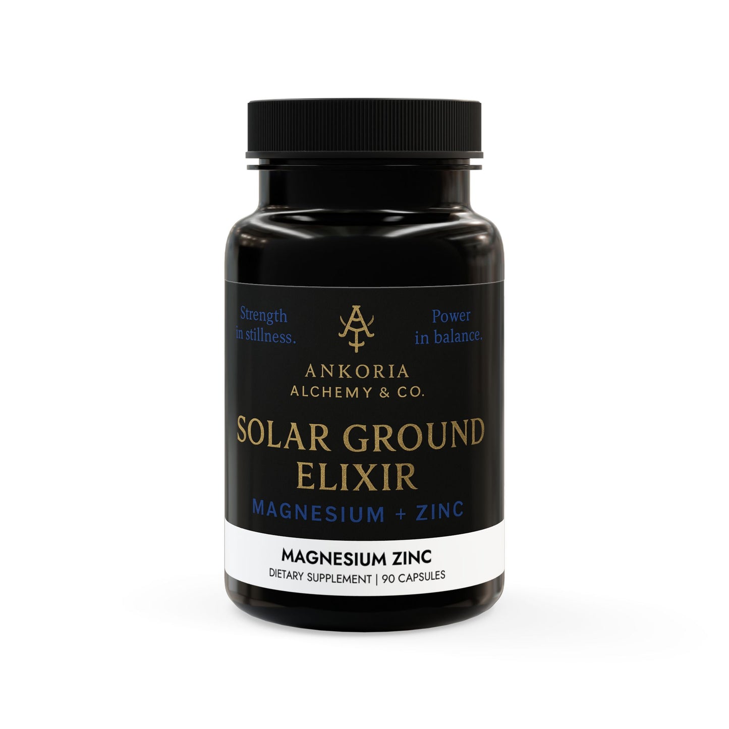 🜂 Solar Ground Elixir | Magnesium + Zinc Supplement (90 Capsules)