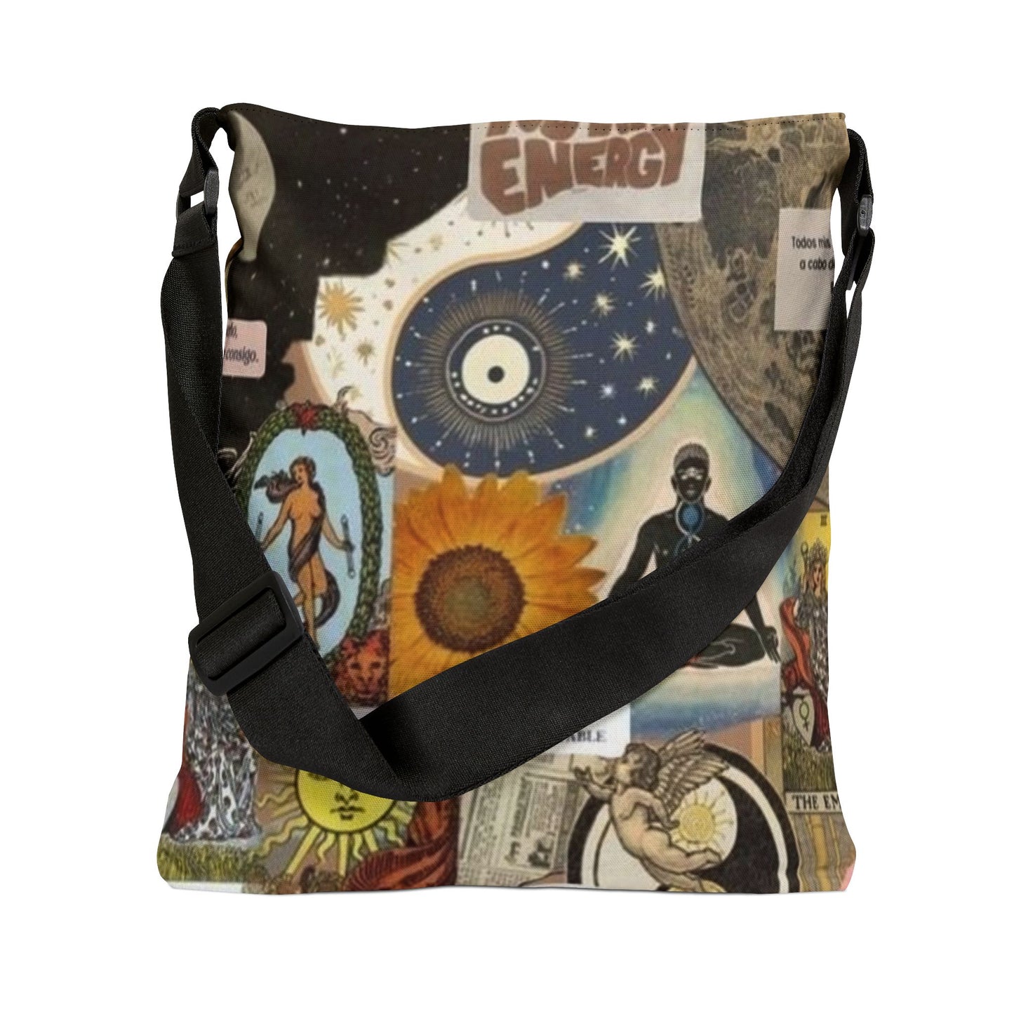 Bohemian Adjustable Tote Bag - Unique Art, Eco-Friendly Carrier, Travel Bag, Everyday Tote, Gift for Art Lovers
