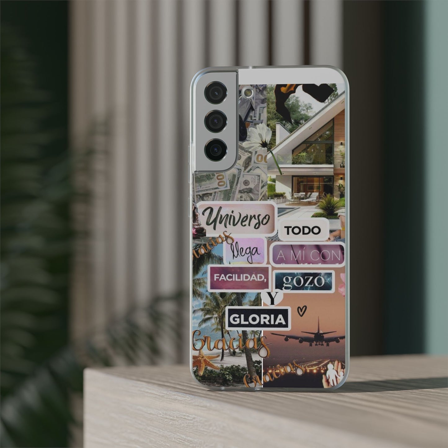 Vibrant Flexi Phone Case with Inspirational Quotes, Bohemian Style, Perfect Gift for Friends, Travelers, Birthdays, Everyday Use