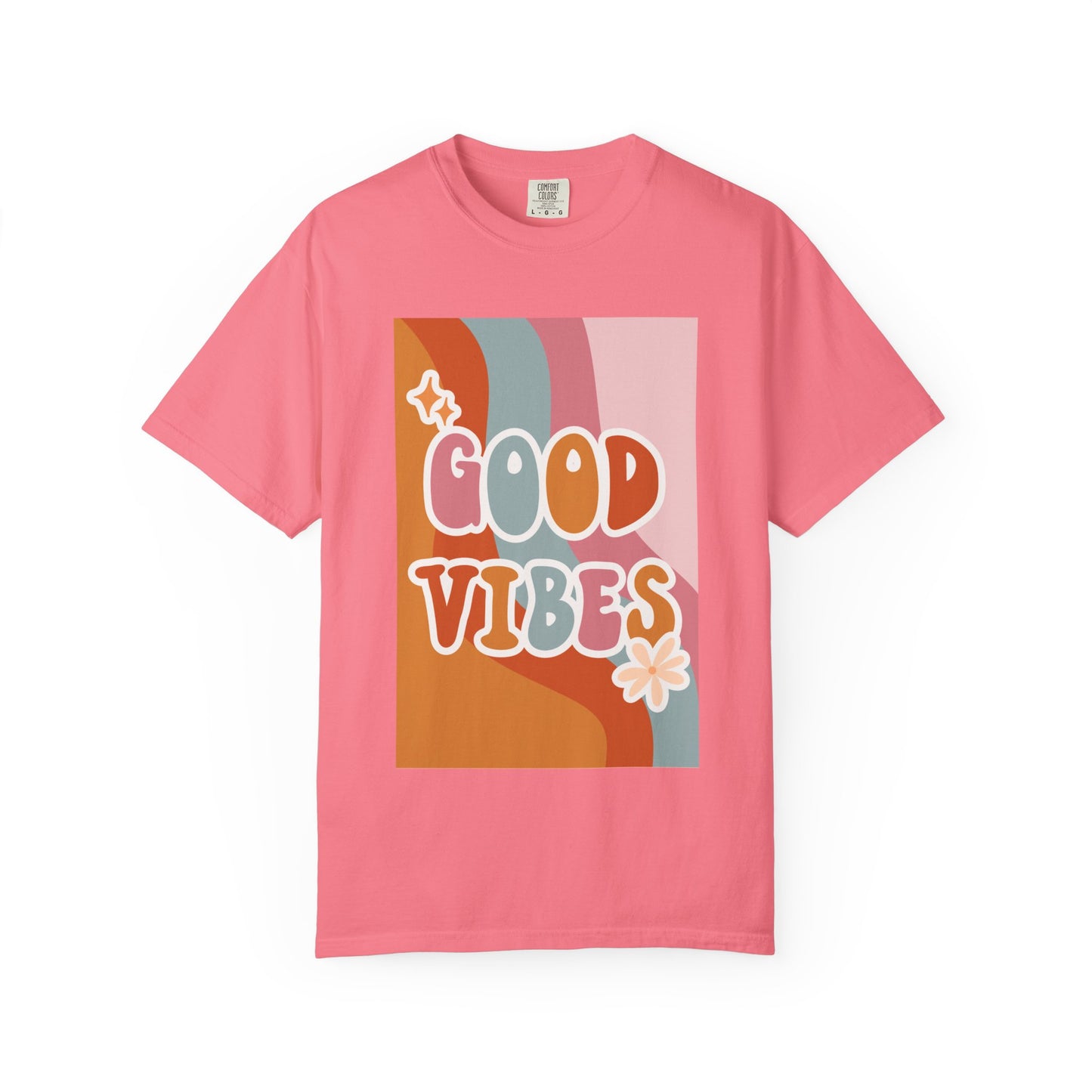 Good Vibes Unisex Garment-Dyed T-Shirt – Relaxed Fit Summer Tee