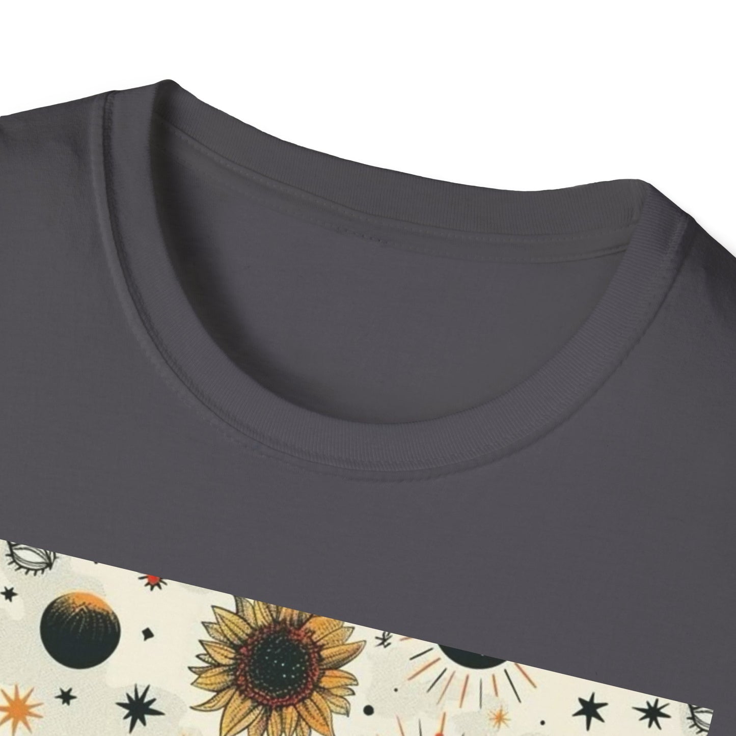 Boho Floral Graphic Tee, Unisex Softstyle T-Shirt, Casual Summer Wear, Perfect Gift, Astrology Lovers Shirt