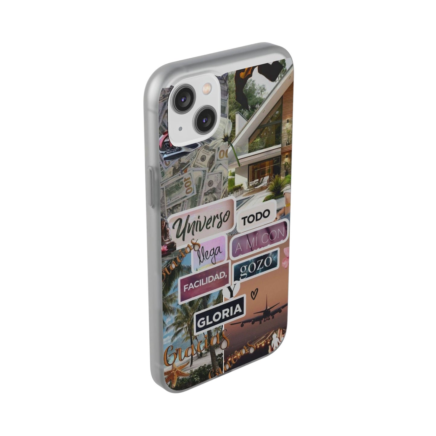 Vibrant Flexi Phone Case with Inspirational Quotes, Bohemian Style, Perfect Gift for Friends, Travelers, Birthdays, Everyday Use