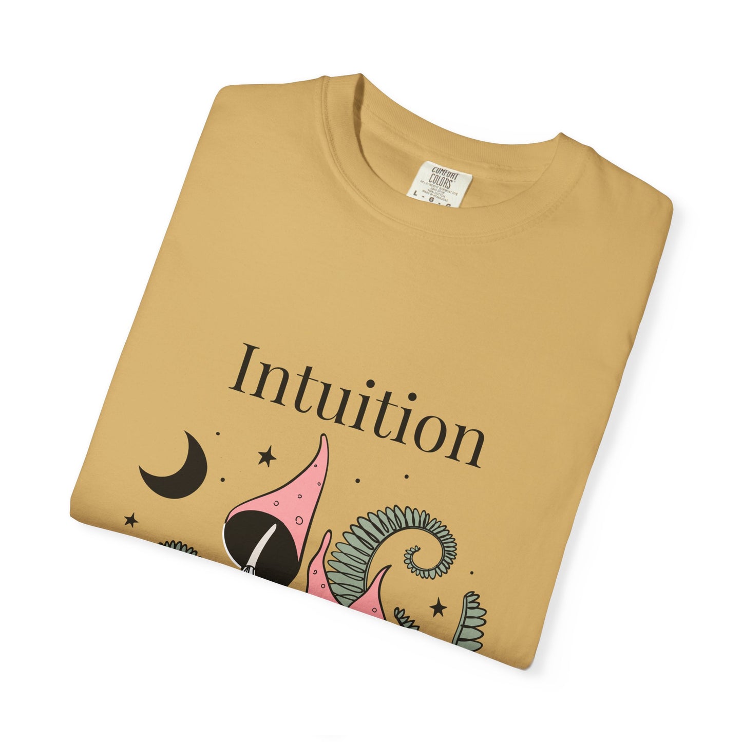 Intuition Unisex Garment-Dyed T-Shirt - Whimsical Nature Design