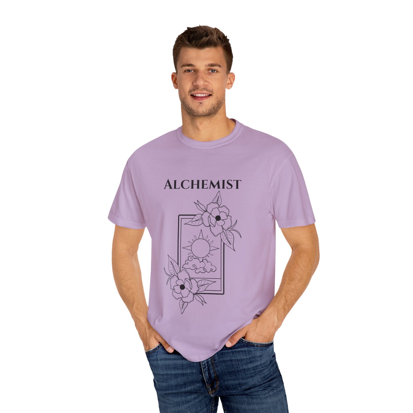 Alchemy Floral T-Shirt - Unisex Garment-Dyed Tee for Creative Spirits