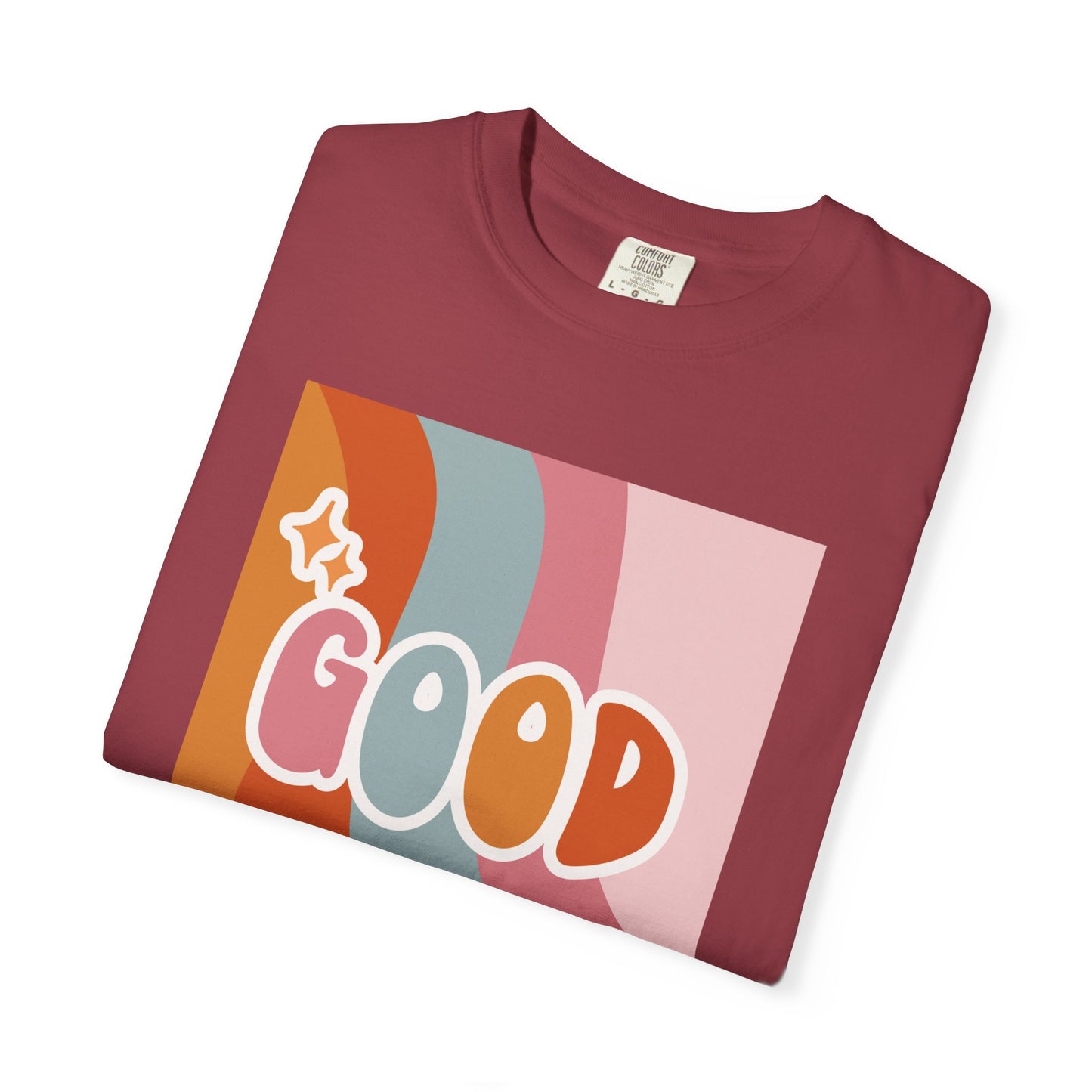 Good Vibes Unisex Garment-Dyed T-Shirt – Relaxed Fit Summer Tee