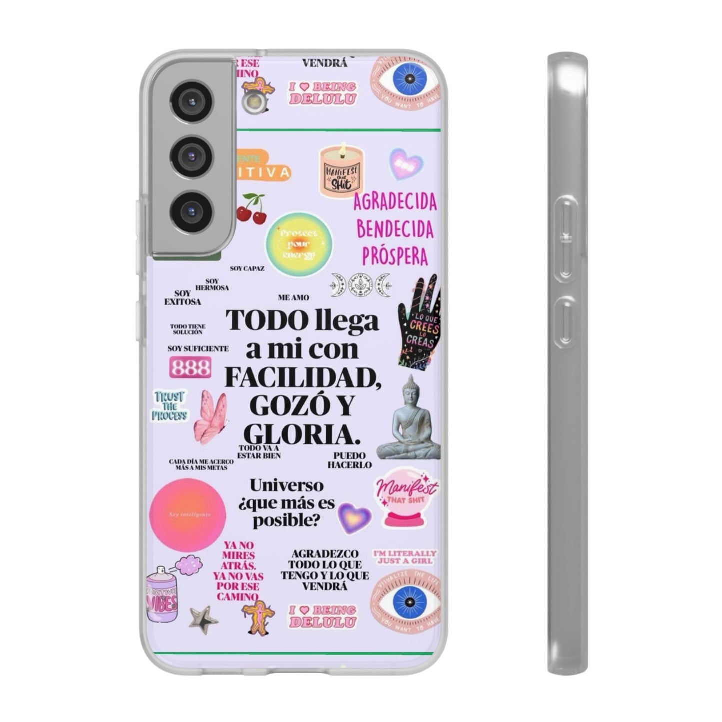 Positive Affirmation Flexi Cases for iPhone, Inspirational Phone Cover, Motivational Case, Gift for Her, Trendy Phone Protector