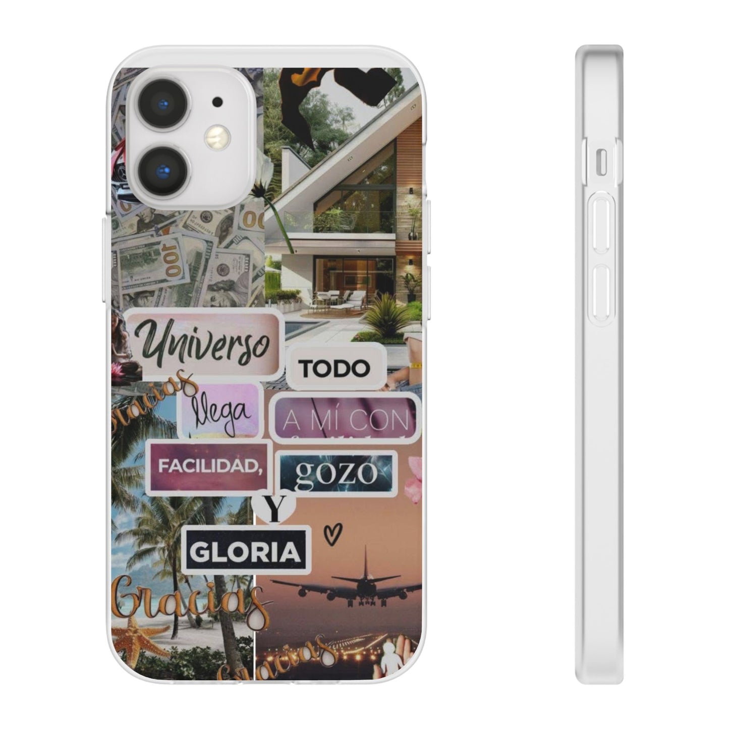 Vibrant Flexi Phone Case with Inspirational Quotes, Bohemian Style, Perfect Gift for Friends, Travelers, Birthdays, Everyday Use