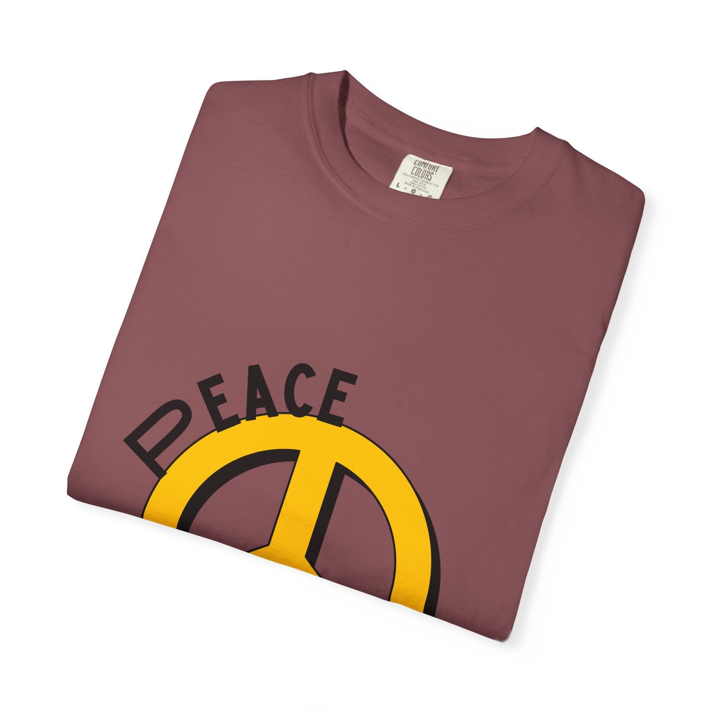 Peace Graphic Unisex T-Shirt - Garment-Dyed White Tee for Casual Vibes