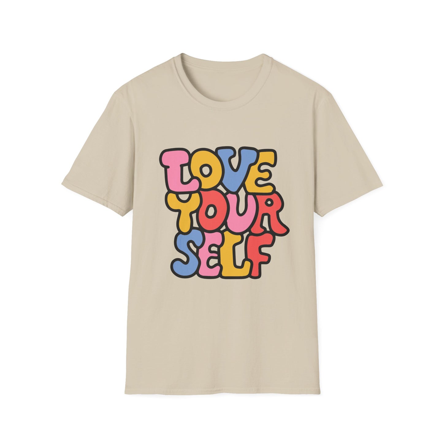 Inspirational Unisex Softstyle T-Shirt - 'Love Your Self'