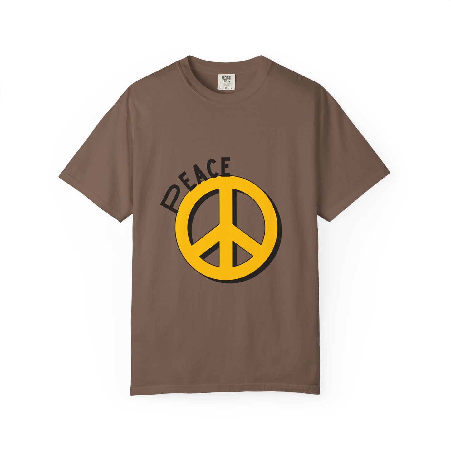 Peace Graphic Unisex T-Shirt - Garment-Dyed White Tee for Casual Vibes