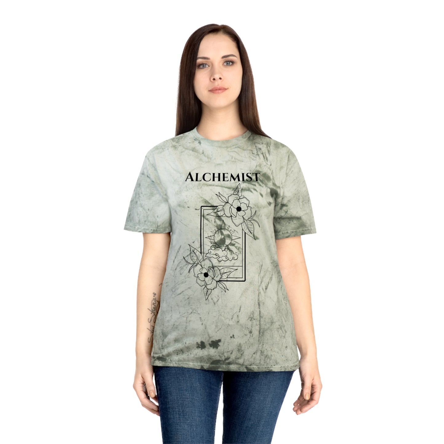 Unisex Alchemist Color Blast T-Shirt - Bohemian Floral Design for Creative Souls