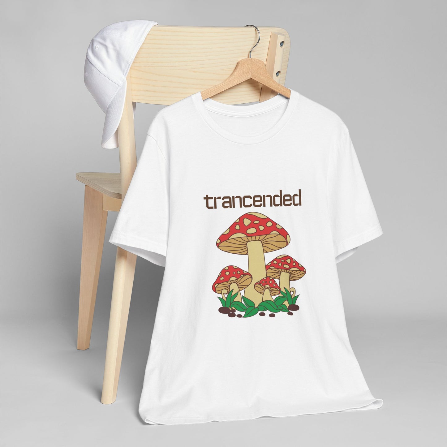 Trancended Mushroom Unisex Jersey T-Shirt - Nature Lovers Tee