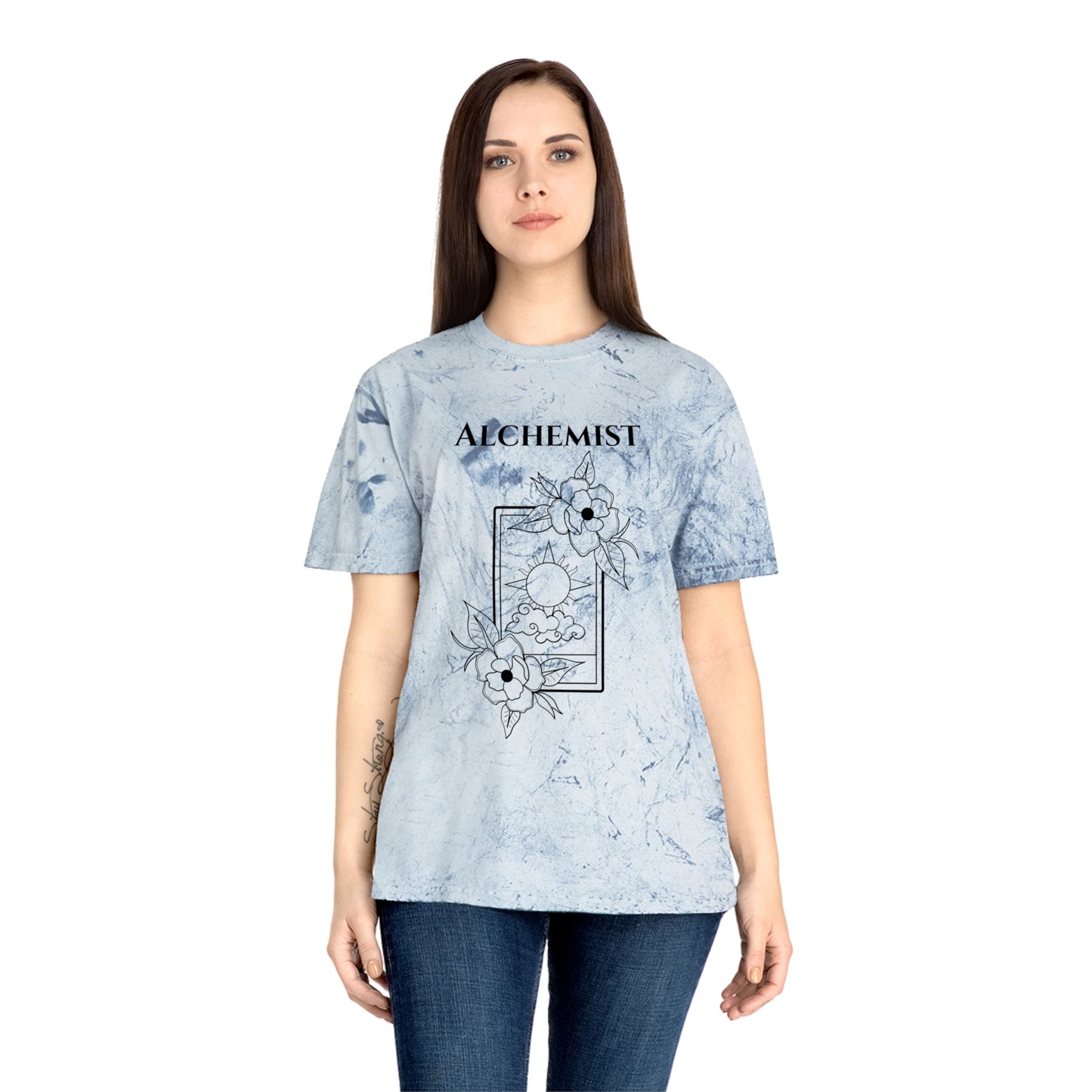 Unisex Alchemist Color Blast T-Shirt - Bohemian Floral Design for Creative Souls