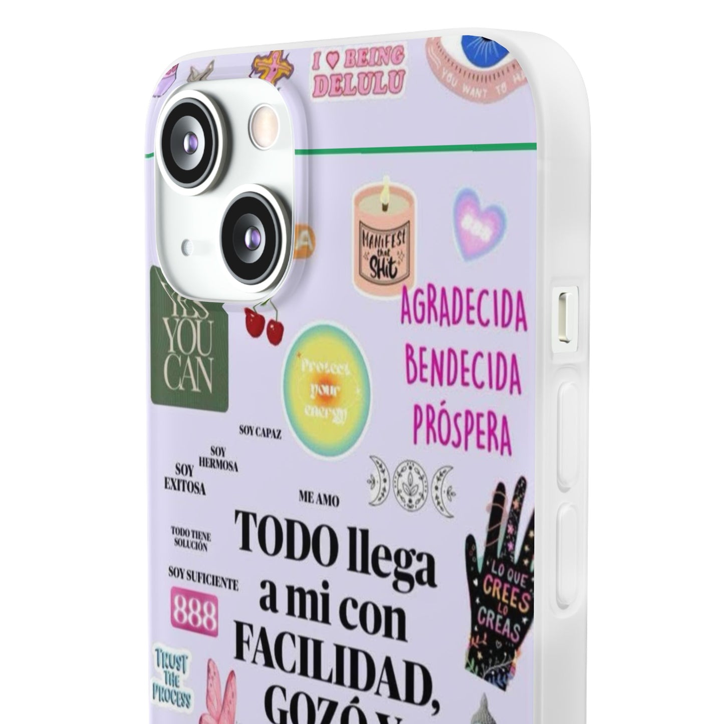 Positive Affirmation Flexi Cases for iPhone, Inspirational Phone Cover, Motivational Case, Gift for Her, Trendy Phone Protector