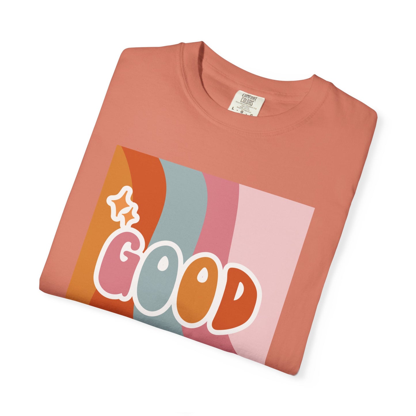 Good Vibes Unisex Garment-Dyed T-Shirt – Relaxed Fit Summer Tee
