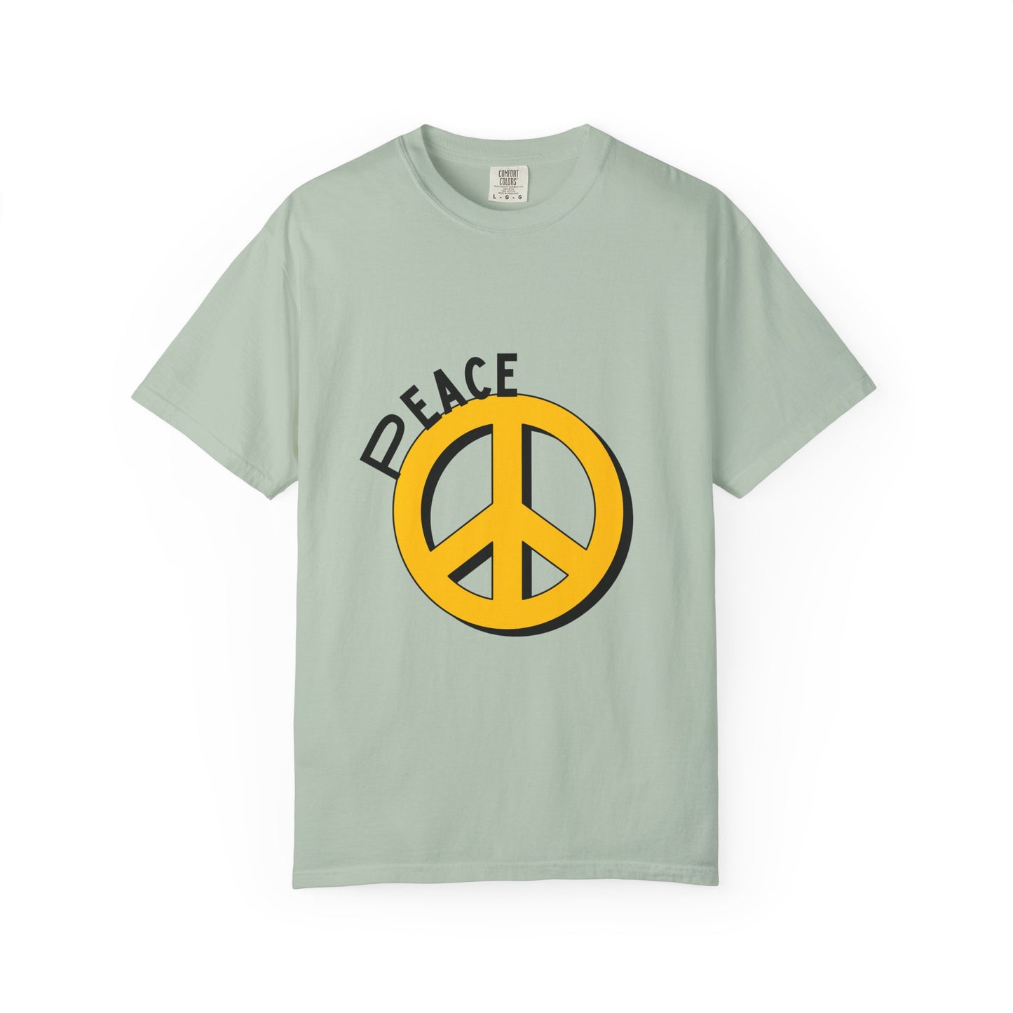Peace Graphic Unisex T-Shirt - Garment-Dyed White Tee for Casual Vibes