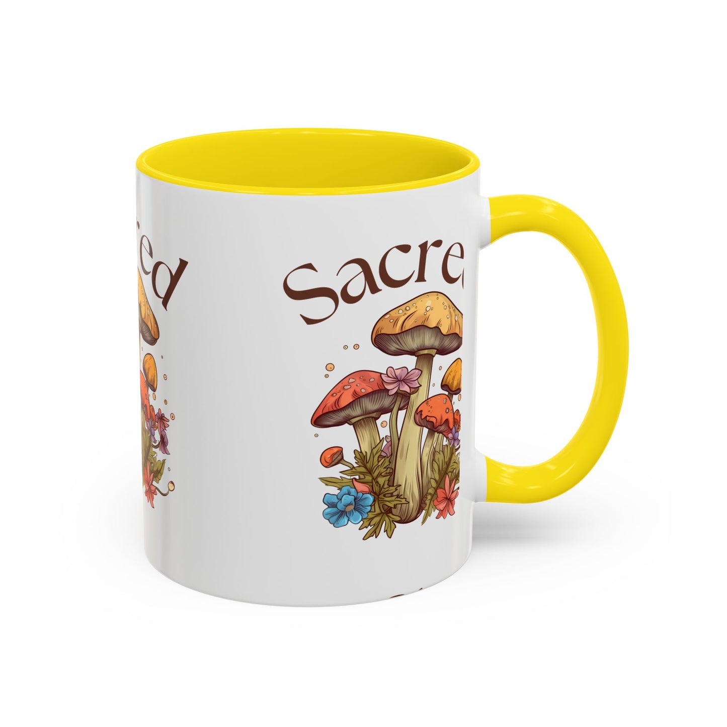 Sacred Mushrooms Coffee Mug | Boho Aesthetic Beverage Cup, Gift for Nature Lovers, Eco-Friendly Drinkware, Farmhouse Decor, Tea Mug