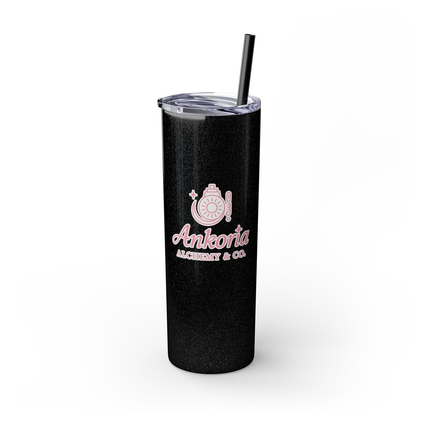 Ankoria signature collection Elegant Custom Skinny Tumbler with Straw | 20oz - Perfect for Every Occasion