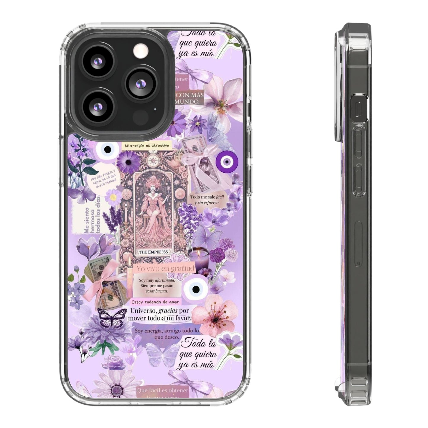 Beautiful Floral Phone Case, Clear Case, Cute Accessories, Gift for Her, Phone Protection, Trendy Tech