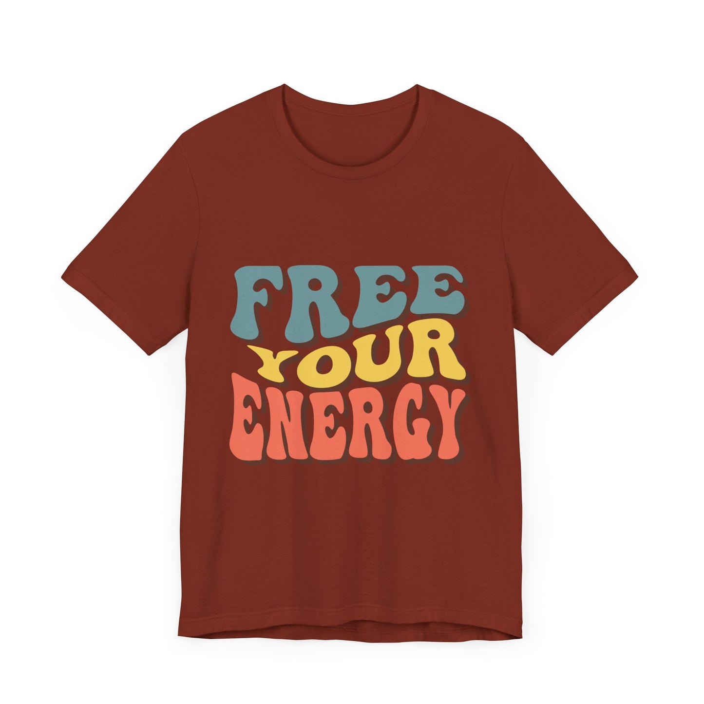Free Your Energy Unisex Jersey Tee - Vibrant Retro Style for Relaxation & Self-Expression
