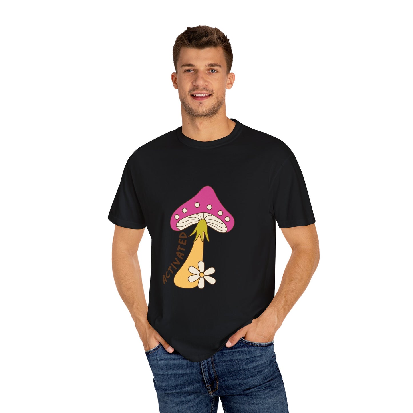 Activated Mushroom Unisex T-Shirt - Groovy Graphic Tee for Nature Lovers