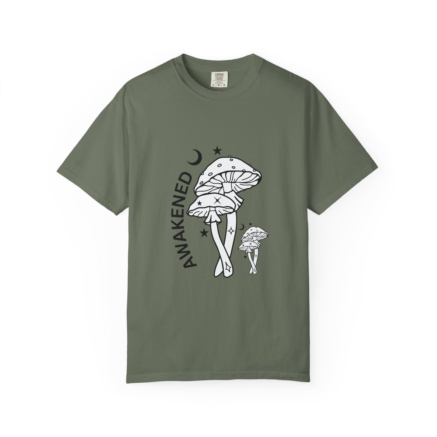 Unisex Garment-Dyed T-Shirt - "Awakened" Mushroom Design for Nature Lovers