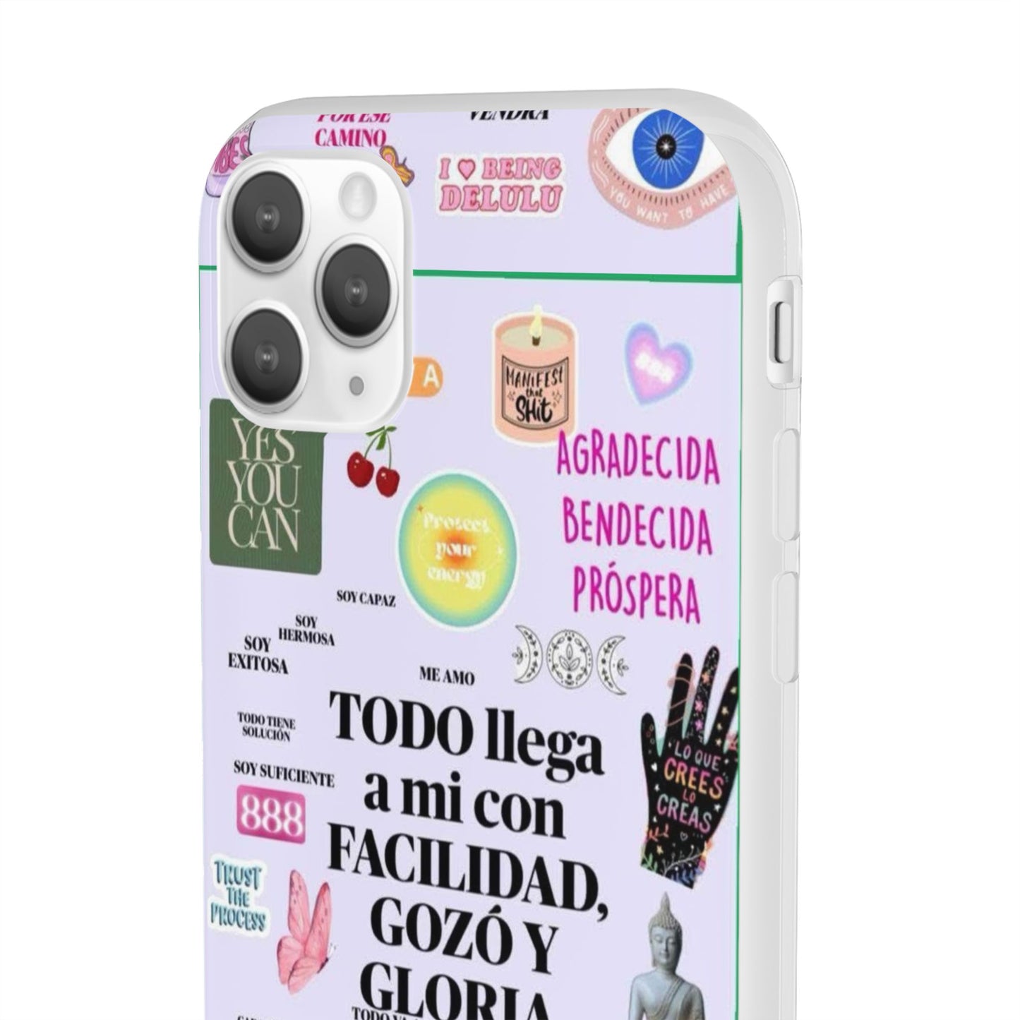 Positive Affirmation Flexi Cases for iPhone, Inspirational Phone Cover, Motivational Case, Gift for Her, Trendy Phone Protector