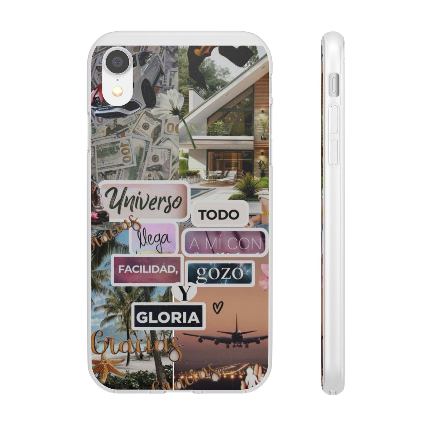 Vibrant Flexi Phone Case with Inspirational Quotes, Bohemian Style, Perfect Gift for Friends, Travelers, Birthdays, Everyday Use