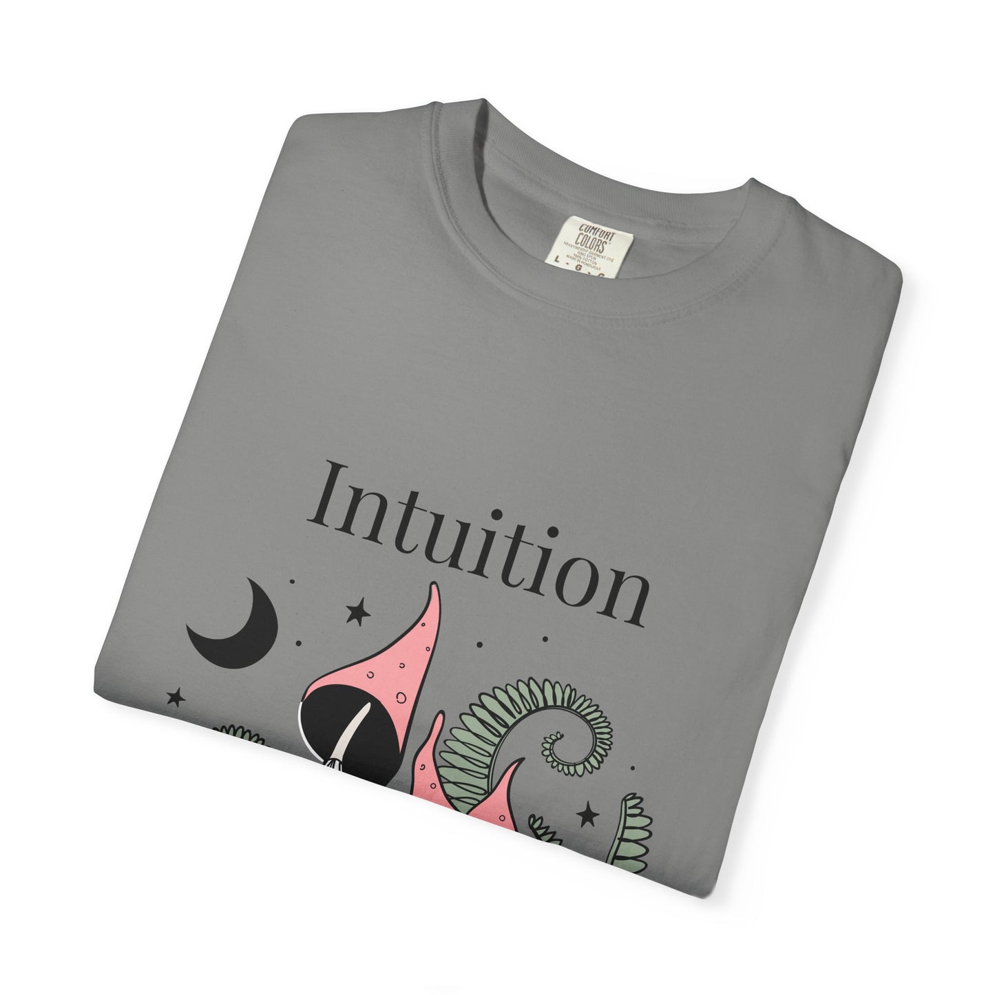 Intuition Unisex Garment-Dyed T-Shirt - Whimsical Nature Design