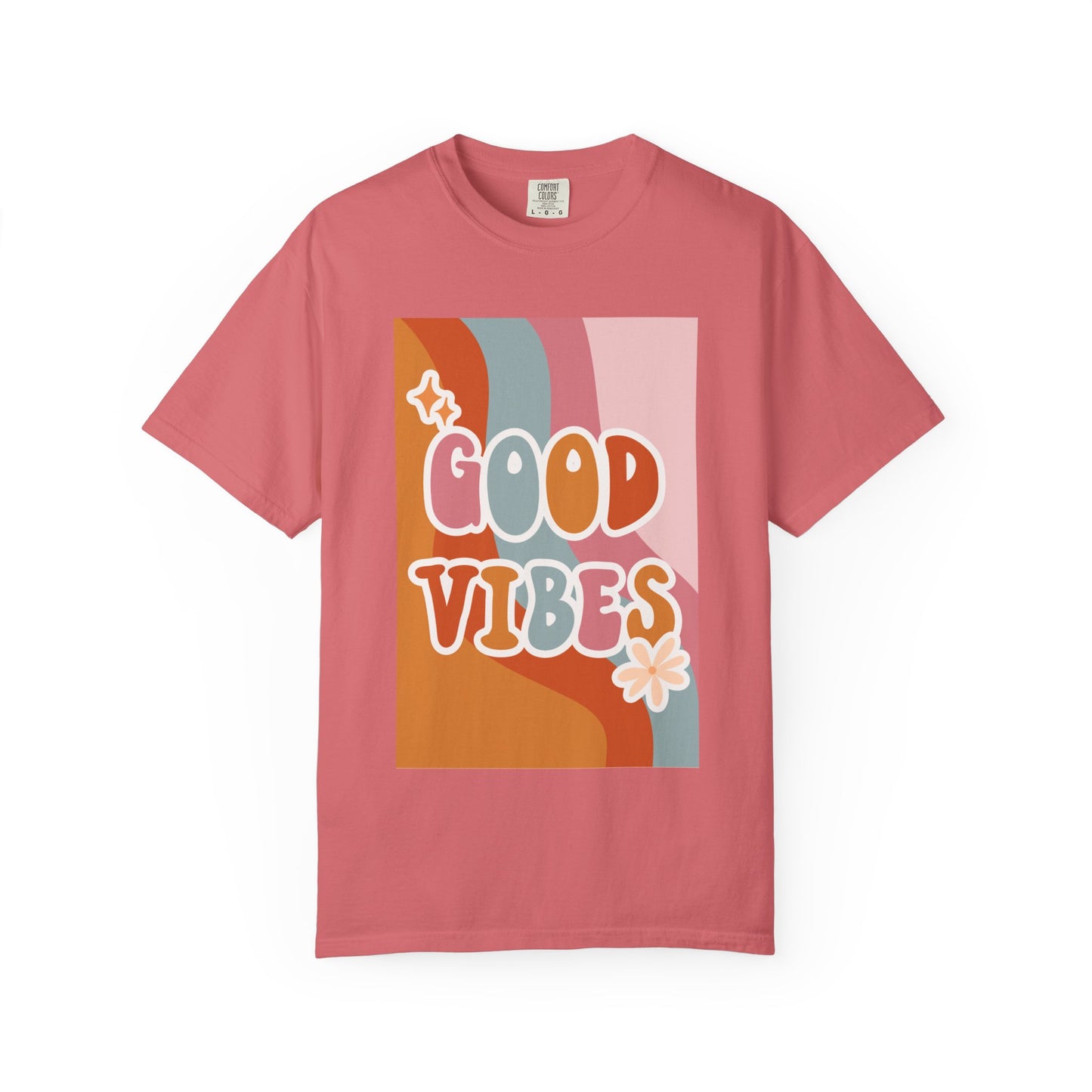 Good Vibes Unisex Garment-Dyed T-Shirt – Relaxed Fit Summer Tee