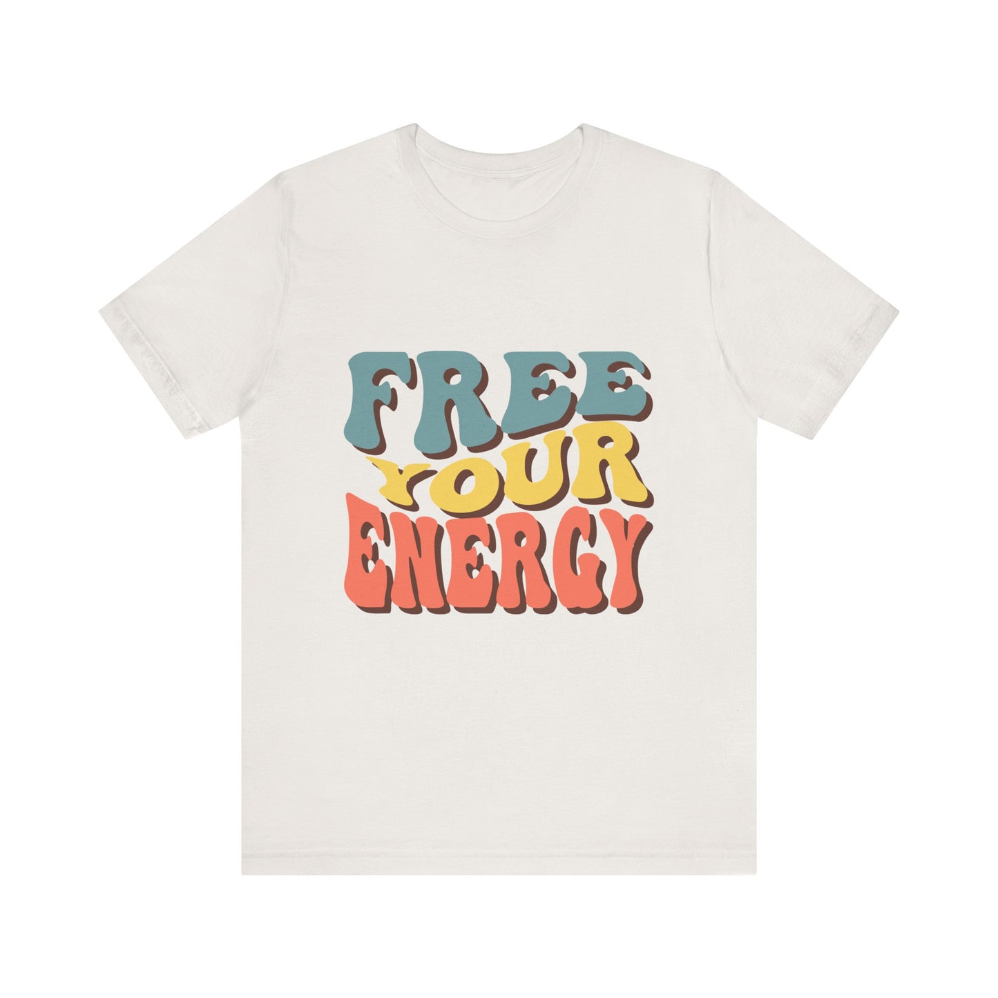 Free Your Energy Unisex Jersey Tee - Vibrant Retro Style for Relaxation & Self-Expression