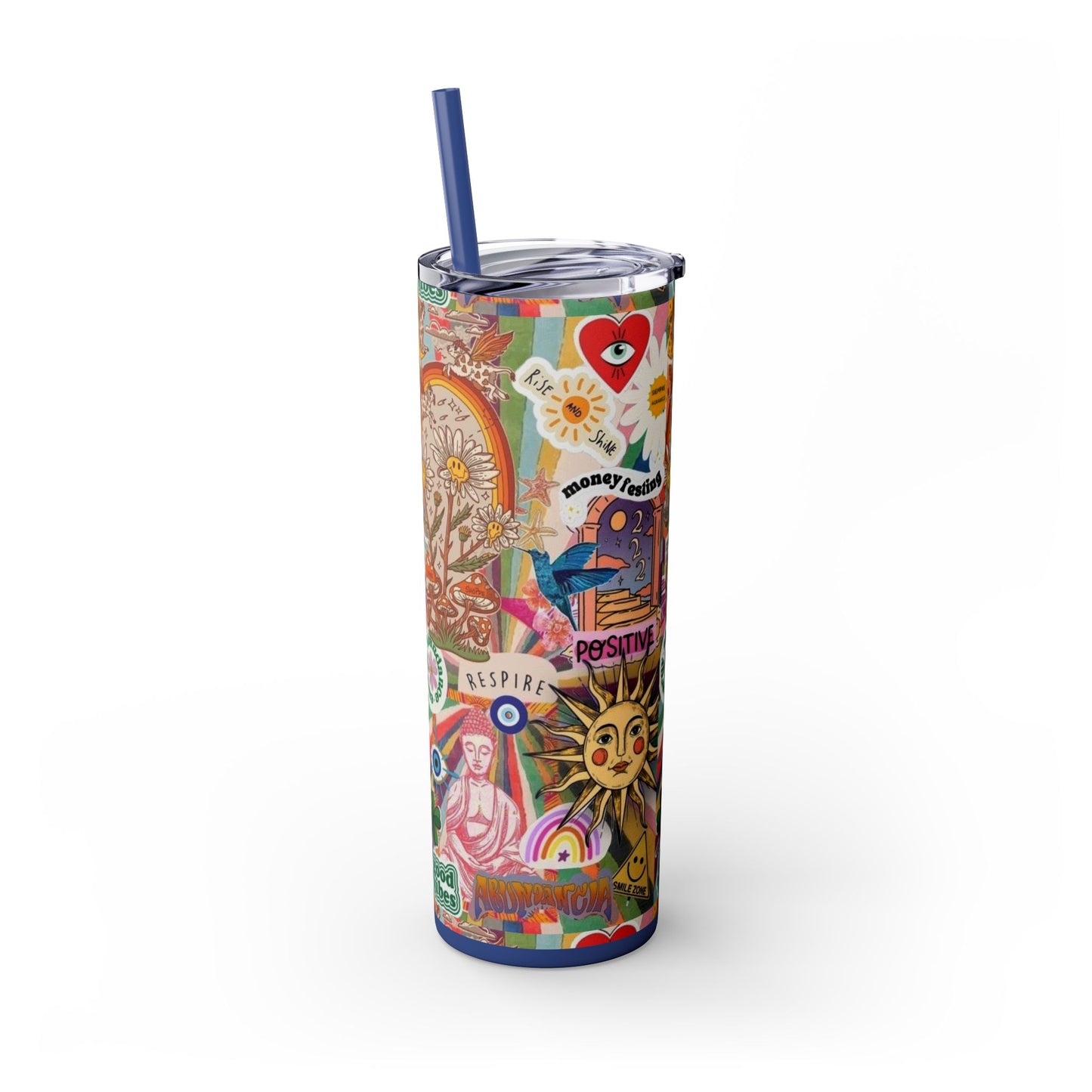 Colorful Inspirational Skinny Tumbler with Straw, 20oz | Perfect for Travel, Gifts, Motivational Affirmations, Self-Care, Eco-Friendly [...]